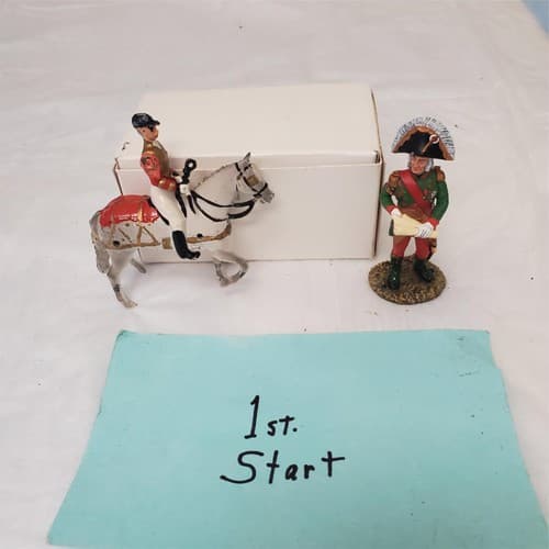 Napoleonic Guards on Horseback Lead Metal Toy Soldier - Image 1