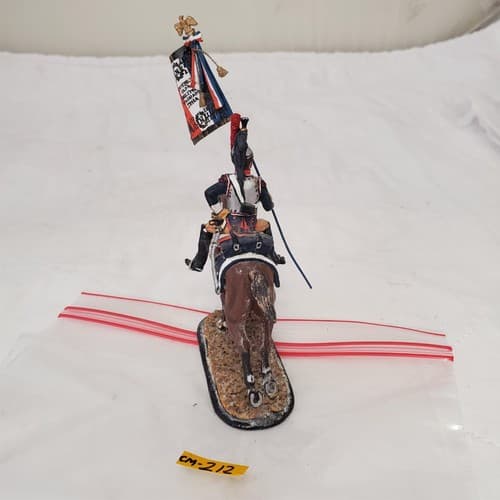 St. Petersburg Hand Painted Metal Toy Soldier Flag Bearer Calvary Unit CM-212 - Thumbnail 7