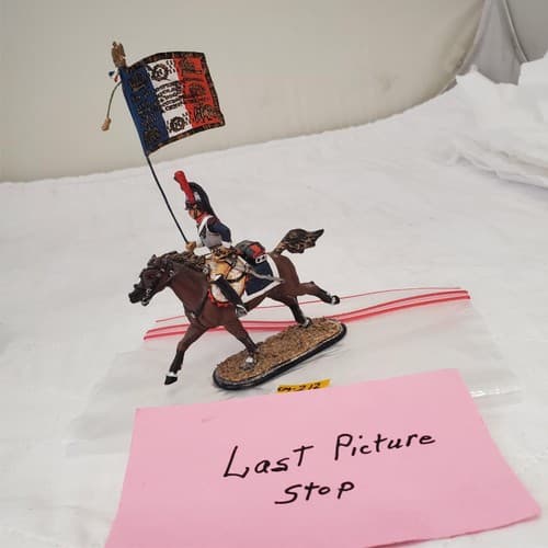 St. Petersburg Hand Painted Metal Toy Soldier Flag Bearer Calvary Unit CM-212 - Thumbnail 9