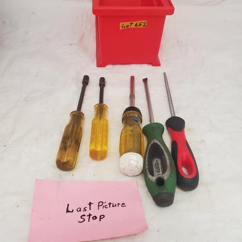 Lot of 5 Assorted Slotted, Phillips, Bit Driver Screwdriver LOT-652 - Thumbnail 10