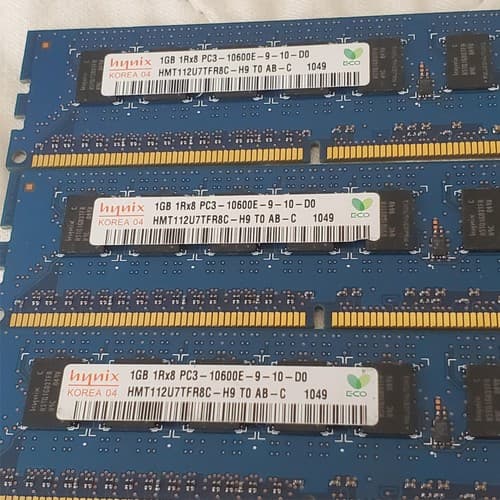 Hynix HMT112U7TFR8C-H9 1GB PC3-10600E DDR3 1333MHz RAM Memory Modules - Thumbnail 2