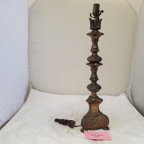 Vintage Solid Brass Claw Foot Table Lamps A6 - Thumbnail 11