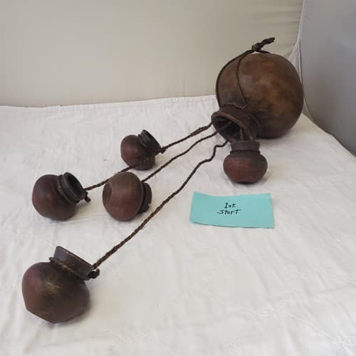 Vintage Set of 1940s Mexican Chocolate Pot Decorative Wall Hanging - Image 1