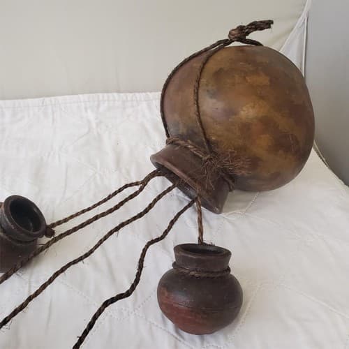 Vintage Set of 1940s Mexican Chocolate Pot Decorative Wall Hanging - Thumbnail 2