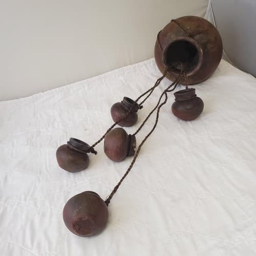 Vintage Set of 1940s Mexican Chocolate Pot Decorative Wall Hanging - Thumbnail 5