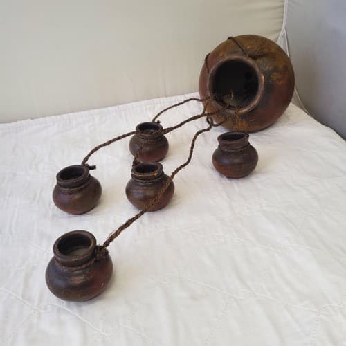 Vintage Set of 1940s Mexican Chocolate Pot Decorative Wall Hanging - Thumbnail 6