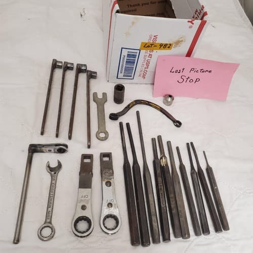 Lot of 22 Punch Chisel Sets, Combination Ratchet Wrench & More LOT-482 - Thumbnail 8