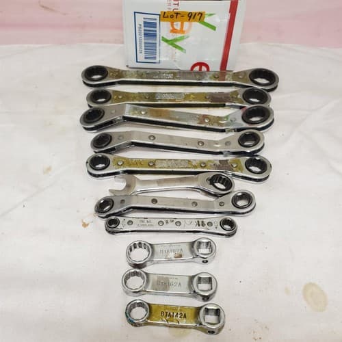 Lot of 11 Assorted Ratcheting Box End Wrench Set LOT-917 - Thumbnail 6