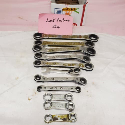 Lot of 11 Assorted Ratcheting Box End Wrench Set LOT-917 - Thumbnail 7