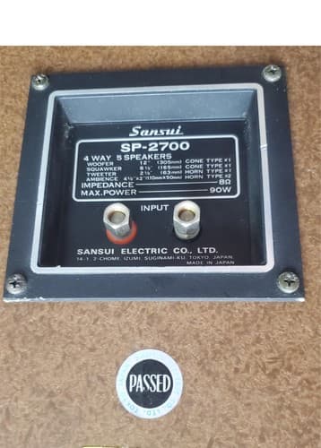 Vintage Sansui SP-2700 Max 90 watts speaker Set Pair - Thumbnail 6