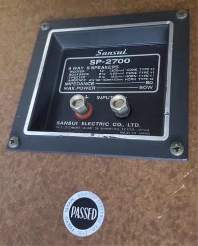 Vintage Sansui SP-2700 Max 90 watts speaker Set Pair - Thumbnail 7