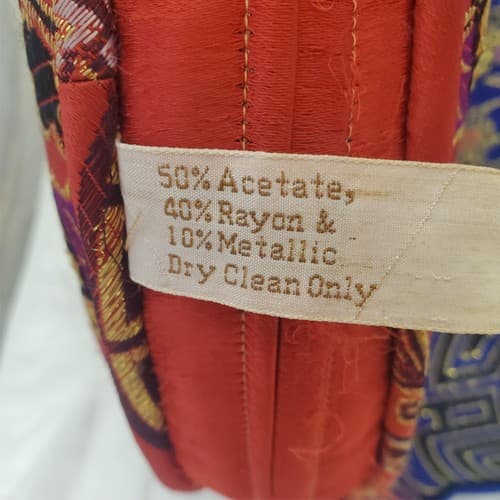 Royal Blue Embroidered Longevit Chinese Silk Pillow & Tibetan handmade Cushion - Thumbnail 3