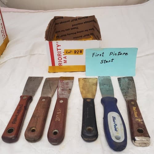 Lot of 6 Assorted Various Brands Putty knives LOT-828 - Image 1