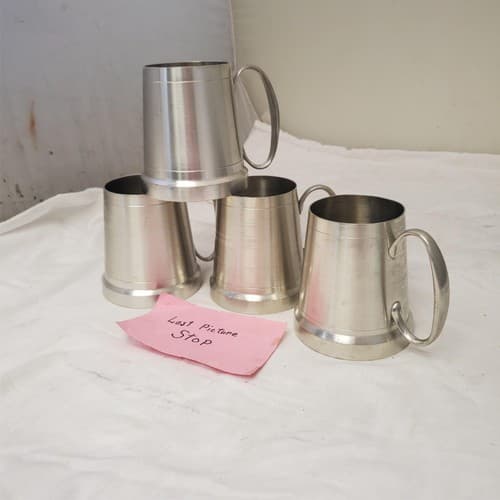 Lot of 4 Pewter Selangor Mug mermaid handle Tankard - Thumbnail 7