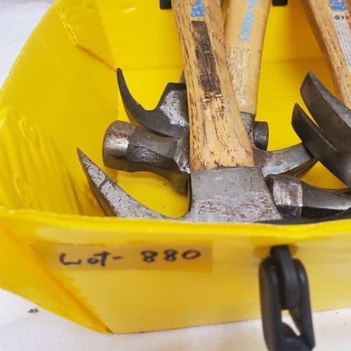 Lot of 5 Vintage Wooden Handle Claw Hammers LOT-880 - Thumbnail 3