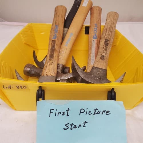 Lot of 5 Vintage Wooden Handle Claw Hammers LOT-880 - Thumbnail 2