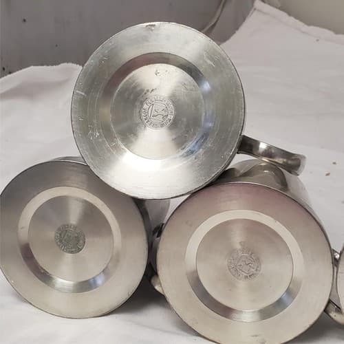 Lot of 4 Pewter Selangor Mug mermaid handle Tankard - Thumbnail 4