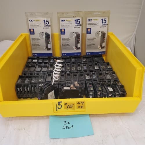 Large Lot of 47 Used Circuit Breakers Assorted #15 - Image 1