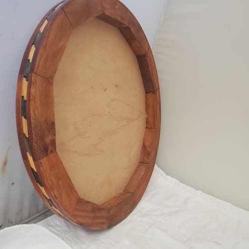 Beautiful Aztec Mayan Calendar Hand Carved Wooden Art - Thumbnail 3