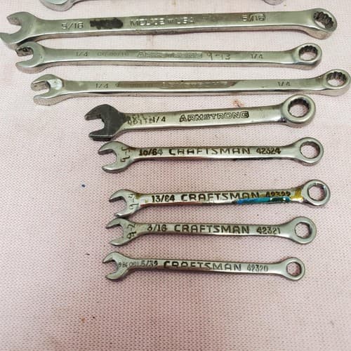 Lot of 12 Assorted Open End Combination Wrench Set LOT-395 - Thumbnail 5