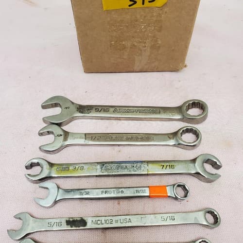 Lot of 12 Assorted Open End Combination Wrench Set LOT-395 - Thumbnail 4