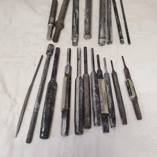 Lot of 19 Assorted Mixed Pin Punches & Chisels Set Hand Tools LOT-895 - Thumbnail 7
