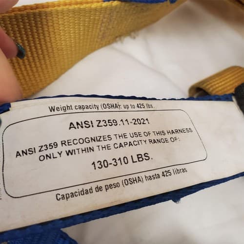 Werner Model C111106 Litefit Plus Construction Harness ML/MG - Thumbnail 8