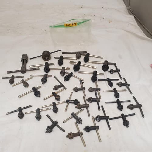 Lot of 37 Assorted Drill Chuck Keys Jacobs & More LOT-817 - Image 1