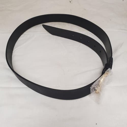 Womens Black XL Belt With Gold Buckle - Thumbnail 4