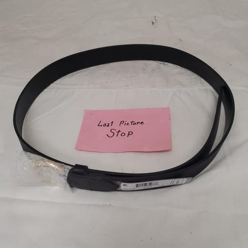 Womens Black XL Belt With Gold Buckle - Thumbnail 5