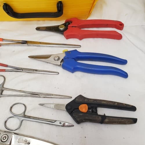 Lot of 9 Assorted Shears Scissors & Crimping Tool LOT-878 - Thumbnail 5
