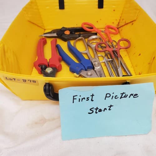 Lot of 9 Assorted Shears Scissors & Crimping Tool LOT-878 - Thumbnail 2