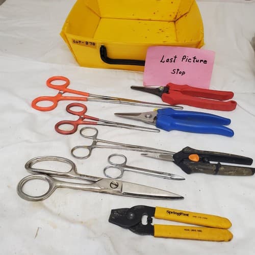 Lot of 9 Assorted Shears Scissors & Crimping Tool LOT-878 - Thumbnail 11