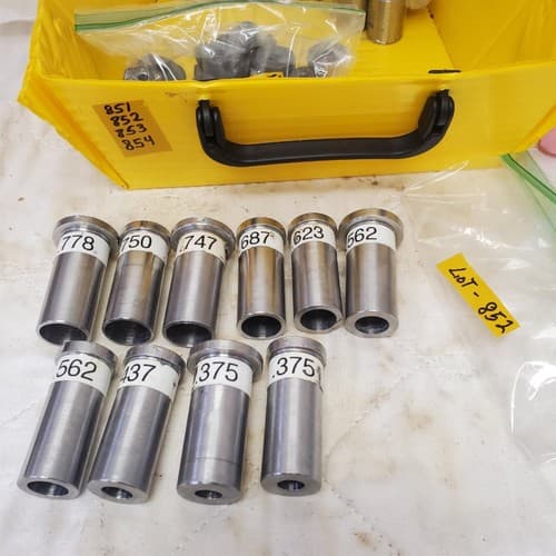 Lot of 10 Assorted Precision Steel Bushing Dies Set LOT-852 - Image 1