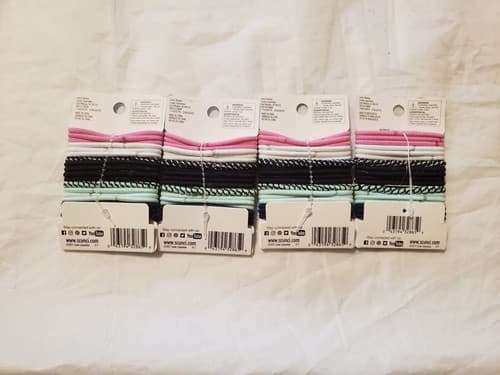 4 x 18 piece (72) Scunci Comfortable All Day Medium Hold No-Damage Hair Elastics - Thumbnail 2