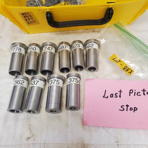 Lot of 10 Assorted Precision Steel Bushing Dies Set LOT-852 - Thumbnail 7