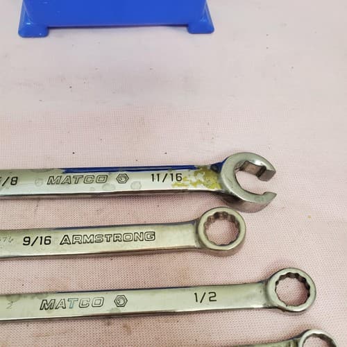 Lot of 7 Armstrong & Matco Combination Wrench Set LOT-377 - Thumbnail 5