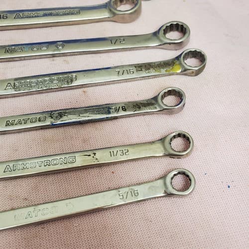 Lot of 7 Armstrong & Matco Combination Wrench Set LOT-377 - Thumbnail 7