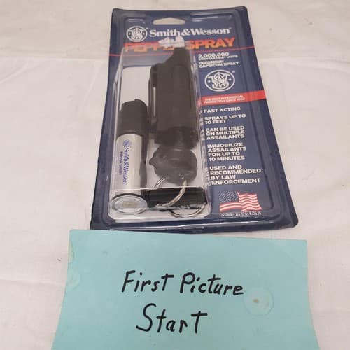 Smith & Wesson Pepper Spray w/ Black Leather Holster ORMD 3.25" Self Defense - Image 1