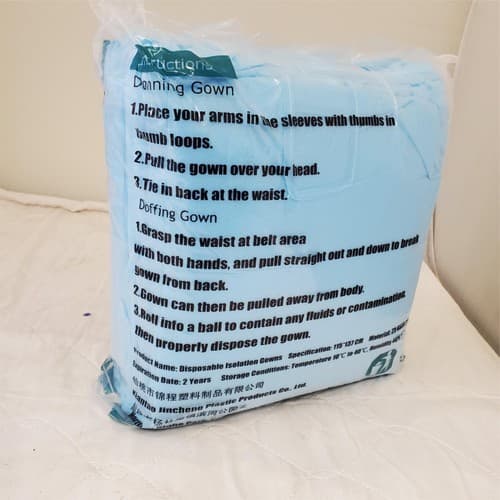 Blue Disposable Medical Isolation Gowns - Thumbnail 3