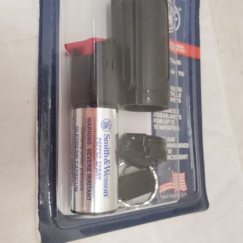 Smith & Wesson Pepper Spray w/ Black Leather Holster ORMD 3.25" Self Defense - Thumbnail 4