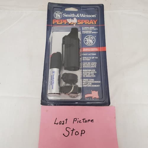 Smith & Wesson Pepper Spray w/ Black Leather Holster ORMD 3.25" Self Defense - Thumbnail 5