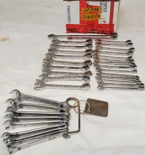 Lot of 34 Assorted Snap on Combination Wrench Set LOT-1036 - Image 1