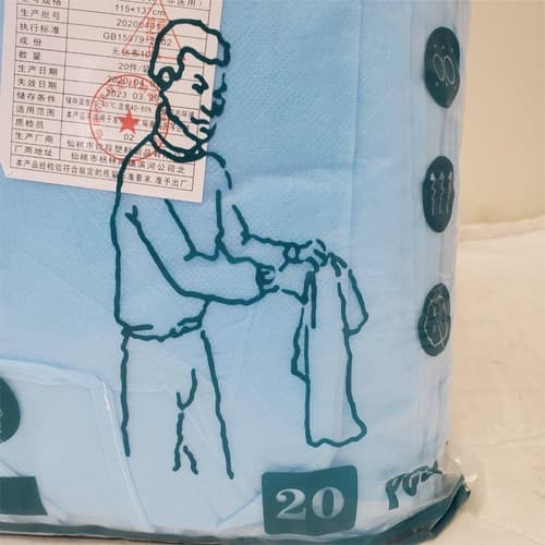 Blue Disposable Medical Isolation Gowns - Thumbnail 2