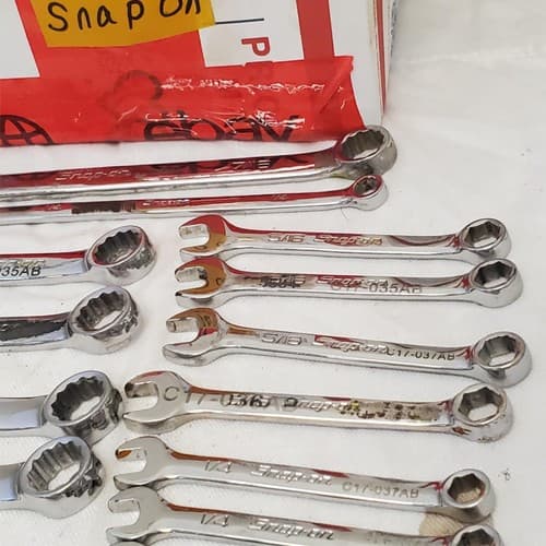 Lot of 34 Assorted Snap on Combination Wrench Set LOT-1036 - Thumbnail 9
