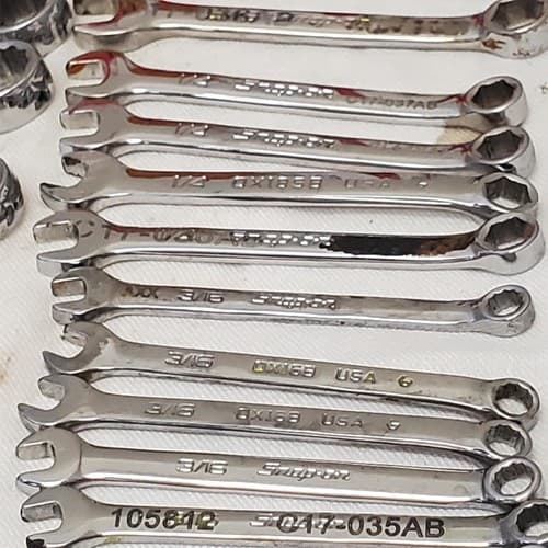 Lot of 34 Assorted Snap on Combination Wrench Set LOT-1036 - Thumbnail 13