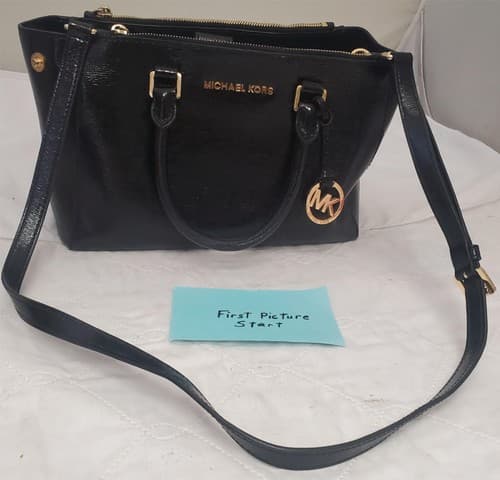 Michael Kors Sutton Satchel Black Leather Handbag - Image 1