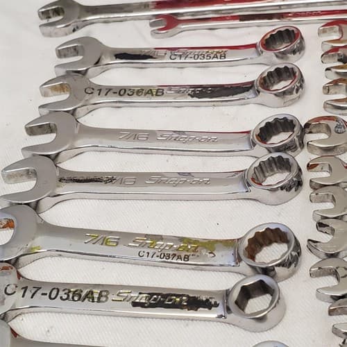 Lot of 34 Assorted Snap on Combination Wrench Set LOT-1036 - Thumbnail 7