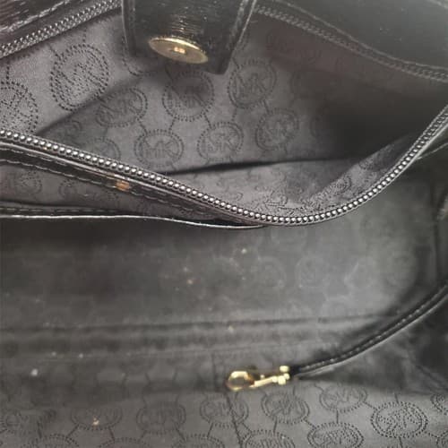 Michael Kors Sutton Satchel Black Leather Handbag - Thumbnail 10