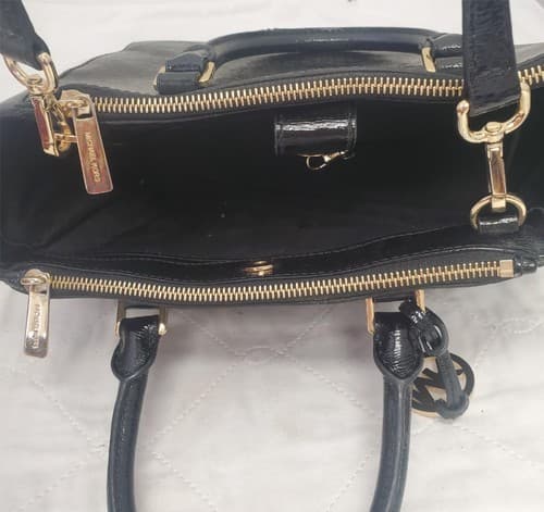 Michael Kors Sutton Satchel Black Leather Handbag - Thumbnail 9